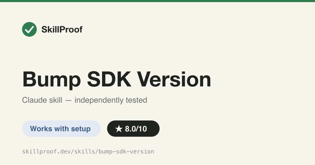 Bump SDK Version — Bumps the FutureSearch SDK version across all 11 config/lockfile locations in one pass