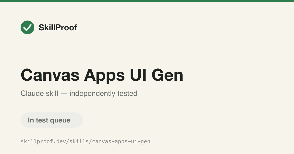 Canvas Apps UI Gen — Generate paste-ready Power Apps Canvas App YAML from a mockup or description.