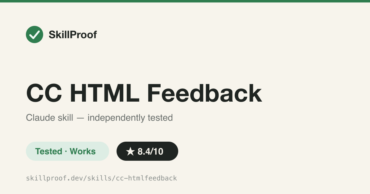 CC HTML Feedback — Comment on a served HTML page; Claude fixes it and morphs the tab, no reload