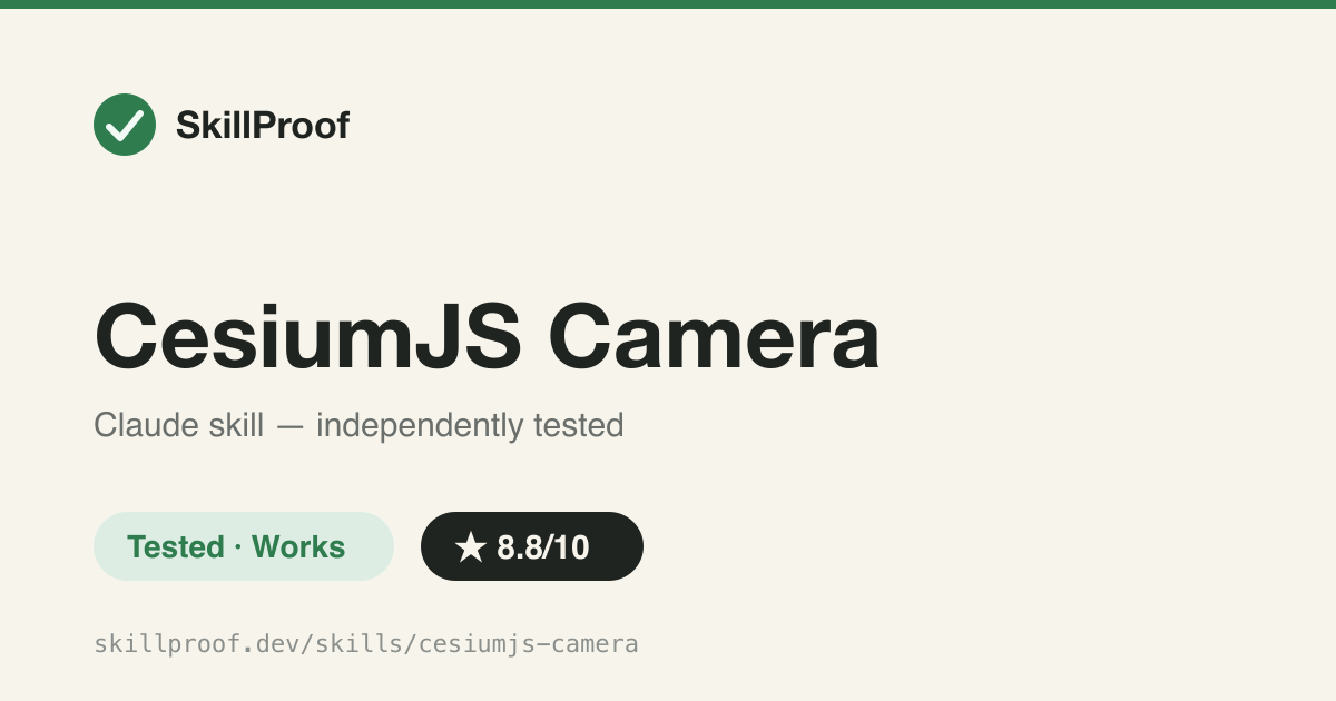 CesiumJS Camera — CesiumJS camera reference: flyTo/lookAt/setView with altitude-pitch tables and navigation-constraint gotchas.