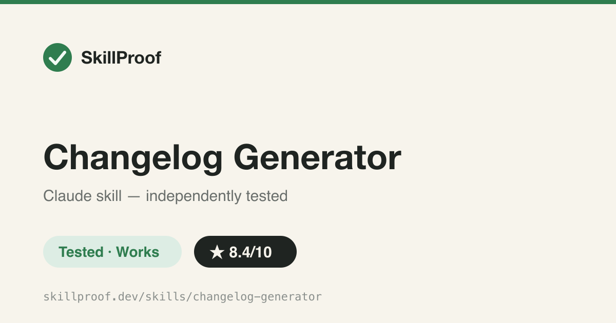 Changelog Generator — Turns raw git commits into categorized, user-facing release notes