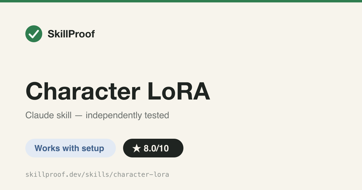 Character LoRA — Orchestrates the end-to-end pipeline to train a consistent-identity character LoRA on a local GPU