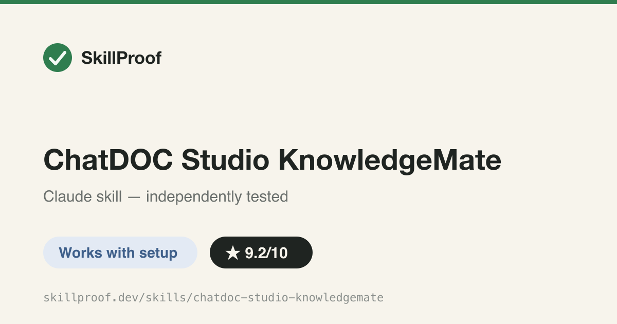ChatDOC Studio KnowledgeMate — Bulk-uploads PDF/DOC/DOCX into a ChatDOC Studio knowledge base via a bundled Node client — needs your own paid PDRouter API key.