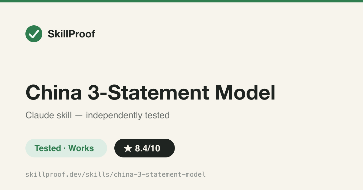 China 3-Statement Model — Integrated IS/BS/CF models for A-share stocks under Chinese Accounting Standards (CAS)