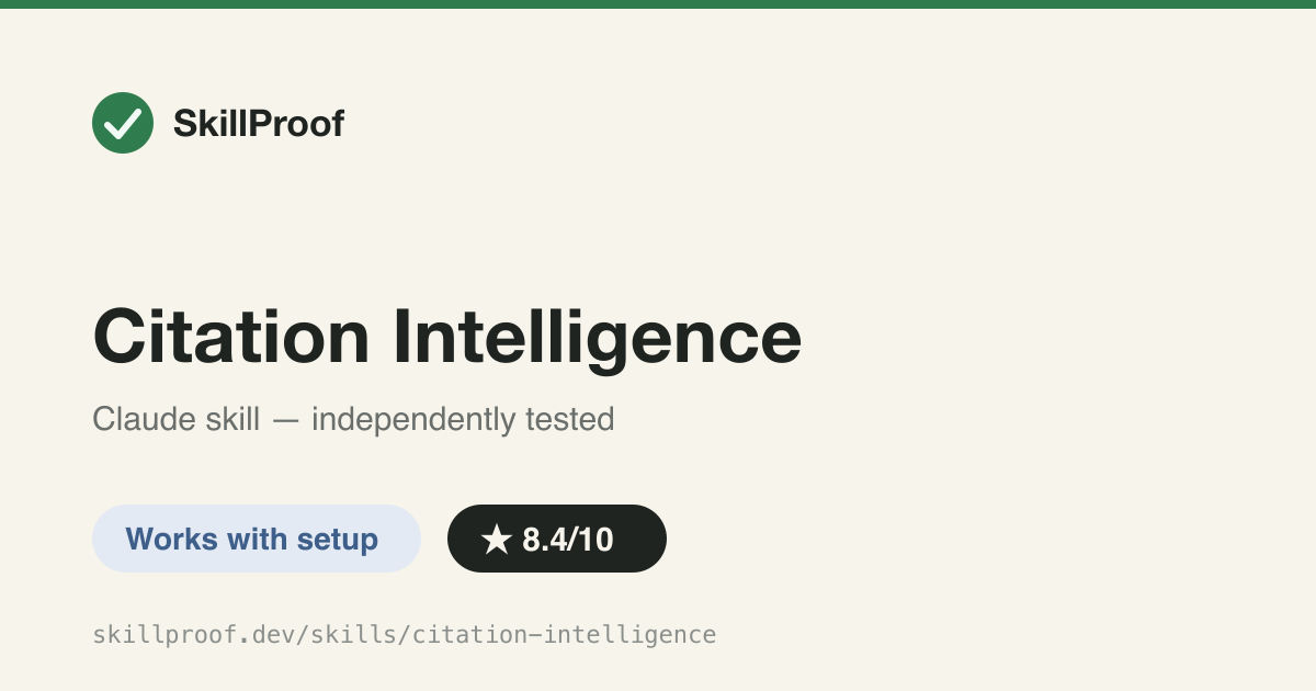 Citation Intelligence — Docs-only companion for an MCP server that tracks which URLs ChatGPT, Perplexity, Gemini and AI Overviews cite.