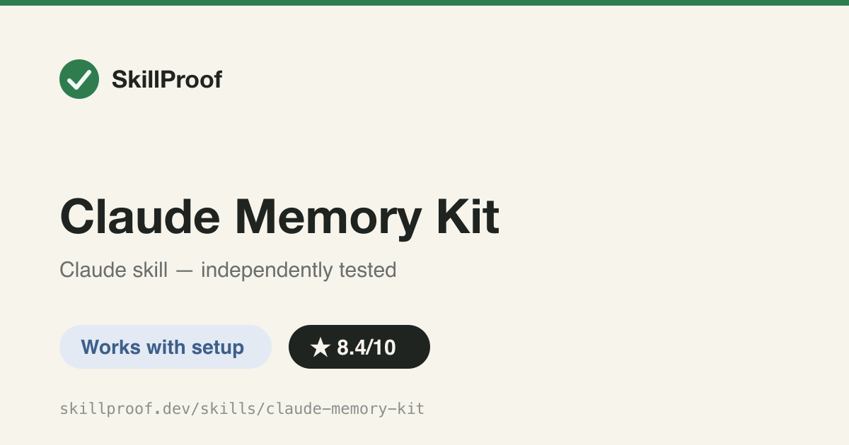 Claude Memory Kit — Persistent layered memory for Claude Code, with a /close-session audit ritual
