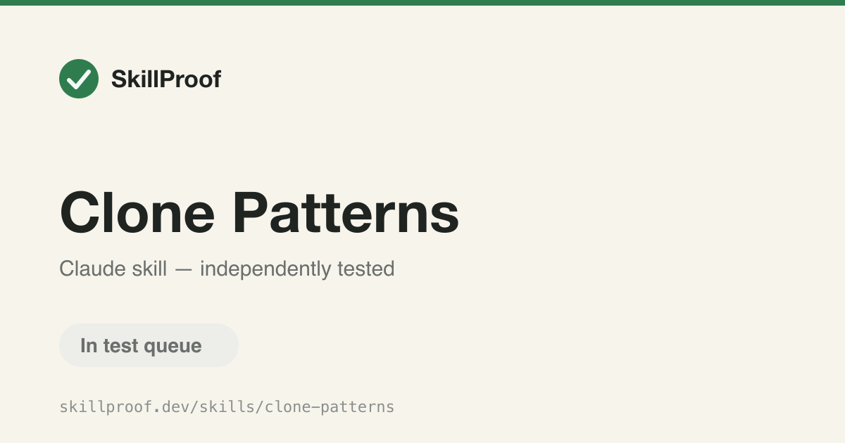 Clone Patterns — Analyze patterns from another codebase and apply its best practices to yours.