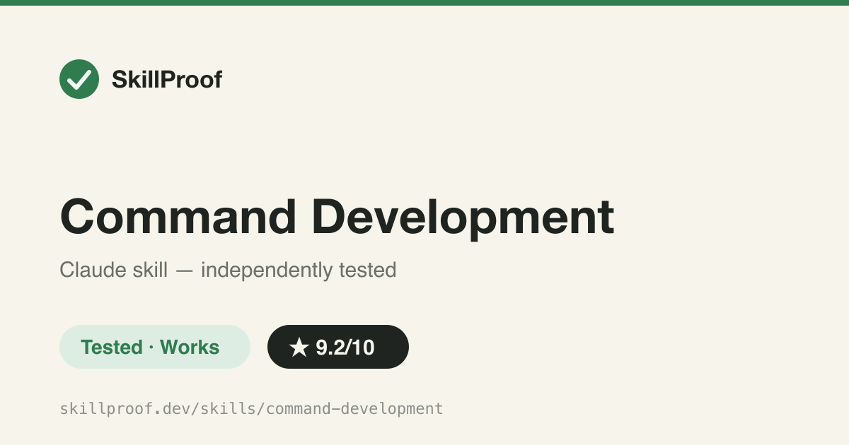 Command Development — Reference for authoring Claude Code slash commands: frontmatter, arguments, bash and file refs