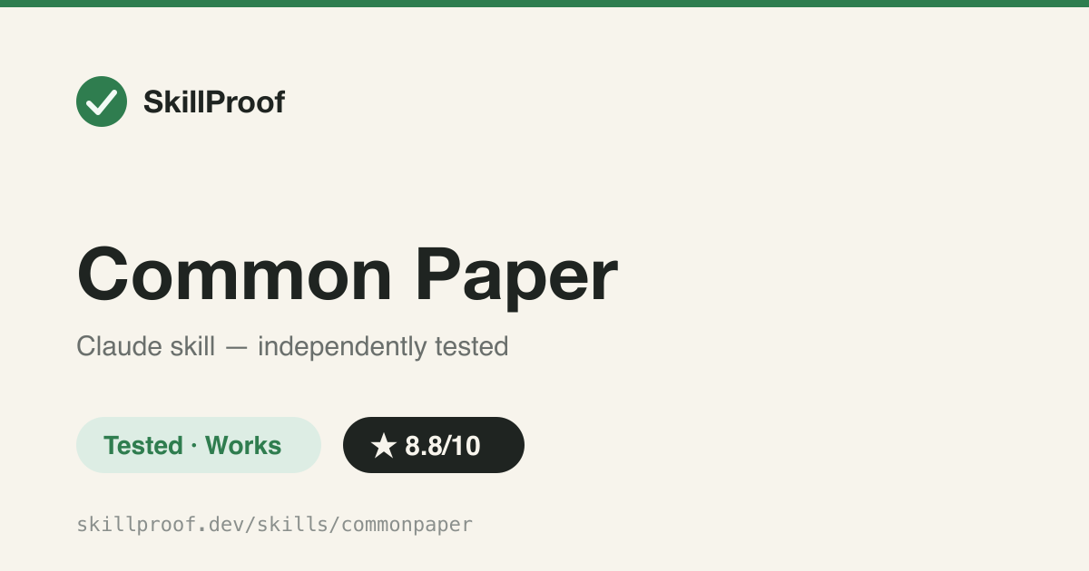 Common Paper — Query, create, and manage Common Paper contracts (NDAs, CSAs, renewals) via their REST API.