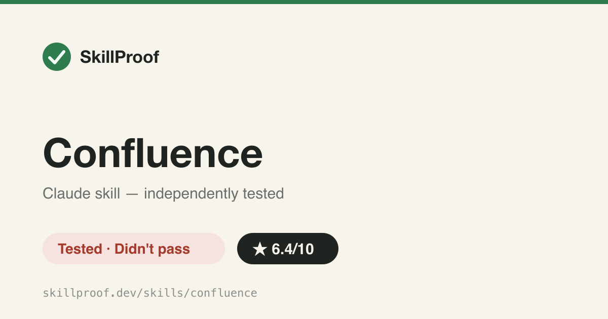 Confluence — Confluence download/upload/convert toolkit for Claude Code -- but bold and tables convert incorrectly.
