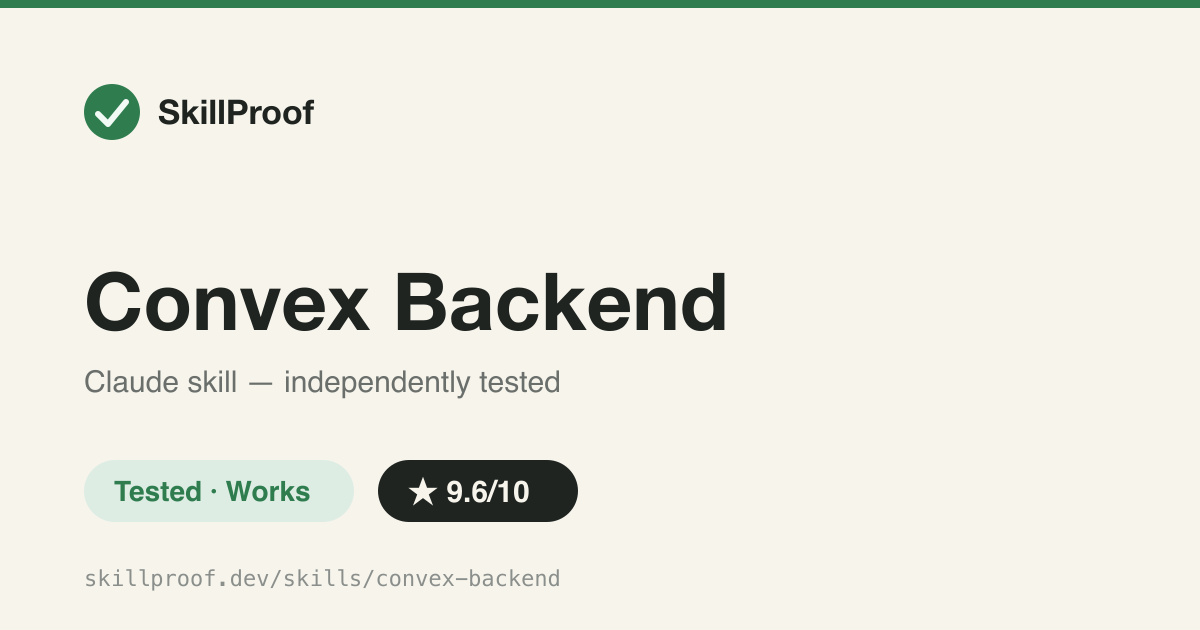 Convex Backend — Convex backend rules: new function syntax, validators, indexed queries over filters.