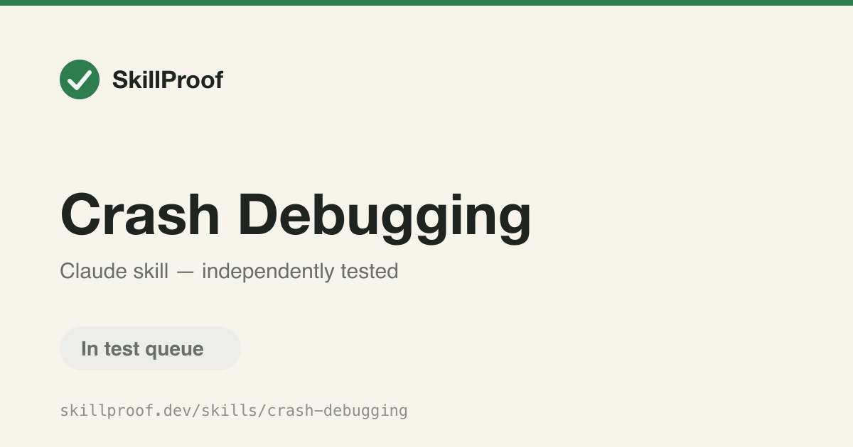 Crash Debugging — Analyzes and symbolicates iOS crash logs to find root causes.
