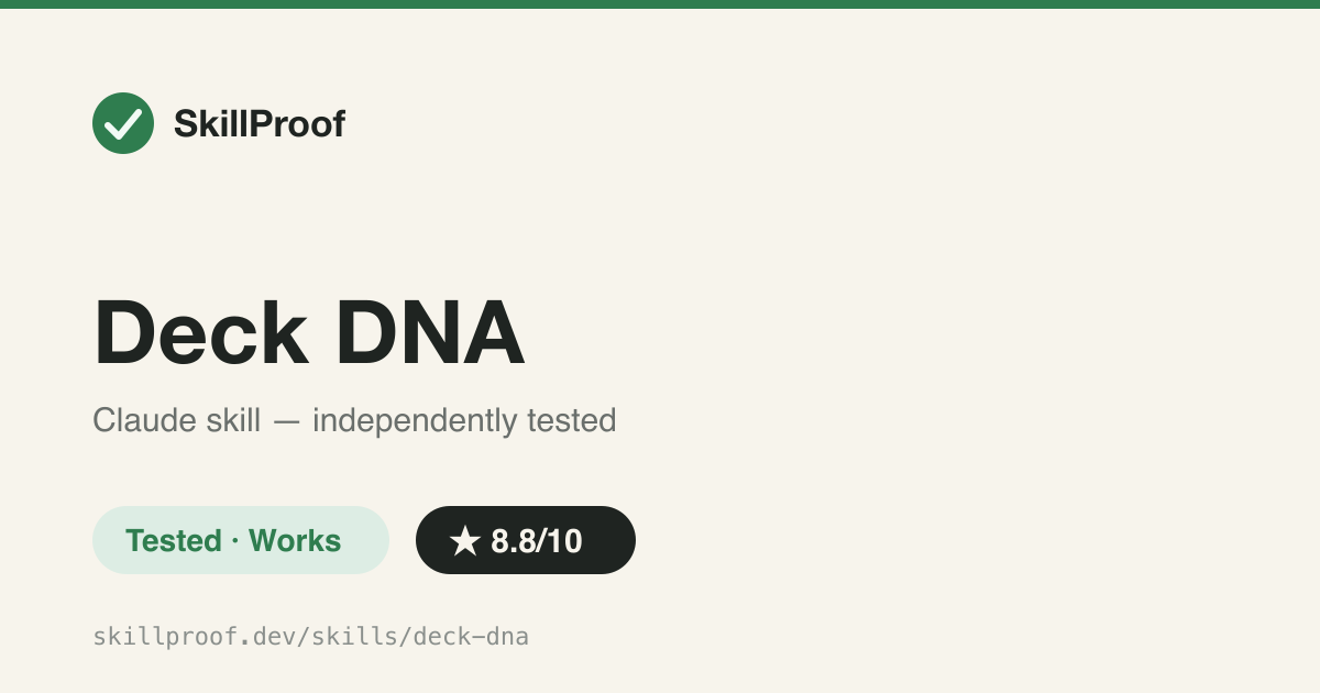 Deck DNA — Build brand-accurate PPTX decks from your own reference decks, with a QA loop