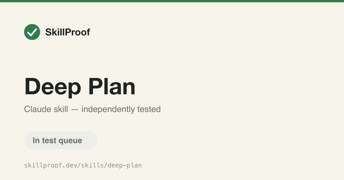 Deep Plan — Create sectionized, TDD-oriented implementation plans via research and multi-LLM review.