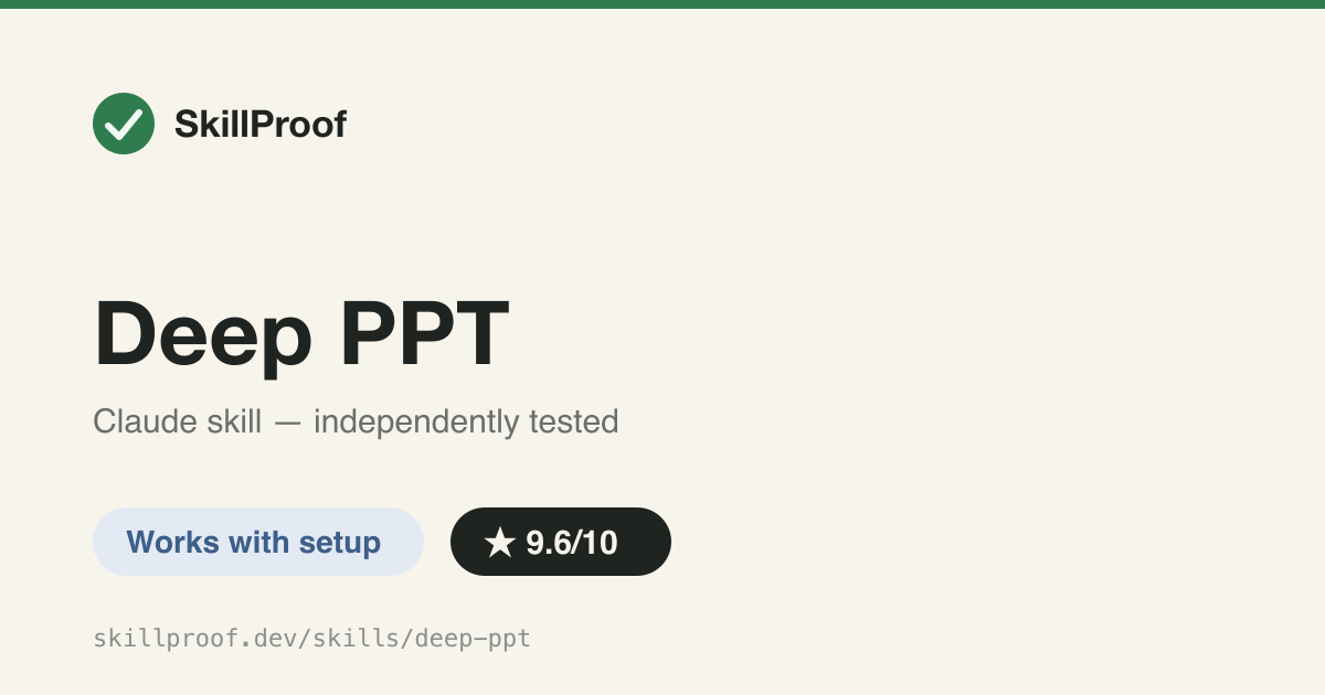 Deep PPT — Generates research-style PPTX decks with a locked blue/red academic visual system and structural QA gates.