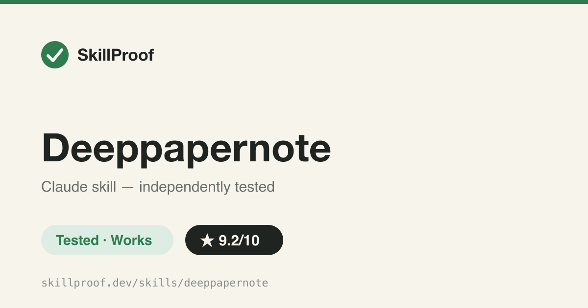 Deeppapernote — Turns one paper (arXiv/DOI/PDF) into a structured, evidence-grounded Obsidian reading note