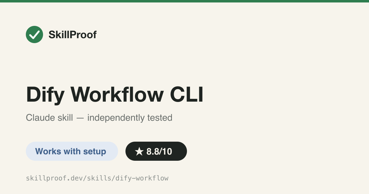 Dify Workflow CLI — Create, edit, and validate Dify workflow DSL YAML from the command line
