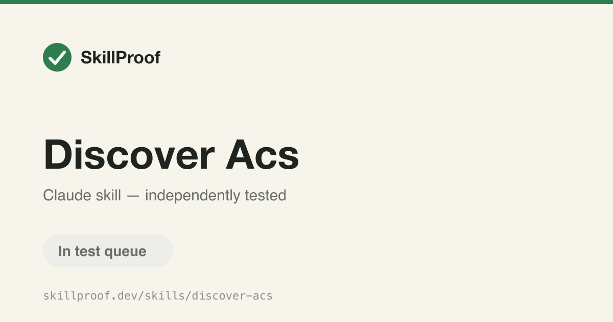 Discover Acs — Discover a feature's acceptance criteria before writing specs.