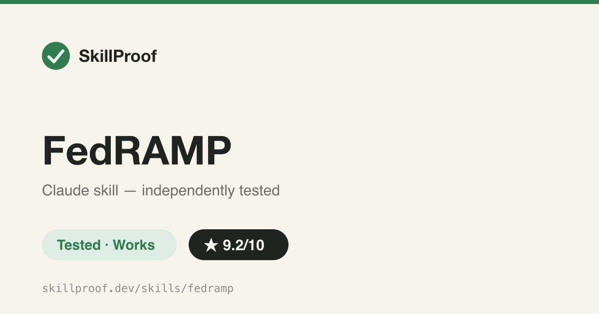 FedRAMP — FedRAMP authorization advisor: impact-level selection, JAB vs Agency ATO, SSP outline, NIST 800-53 control mapping.
