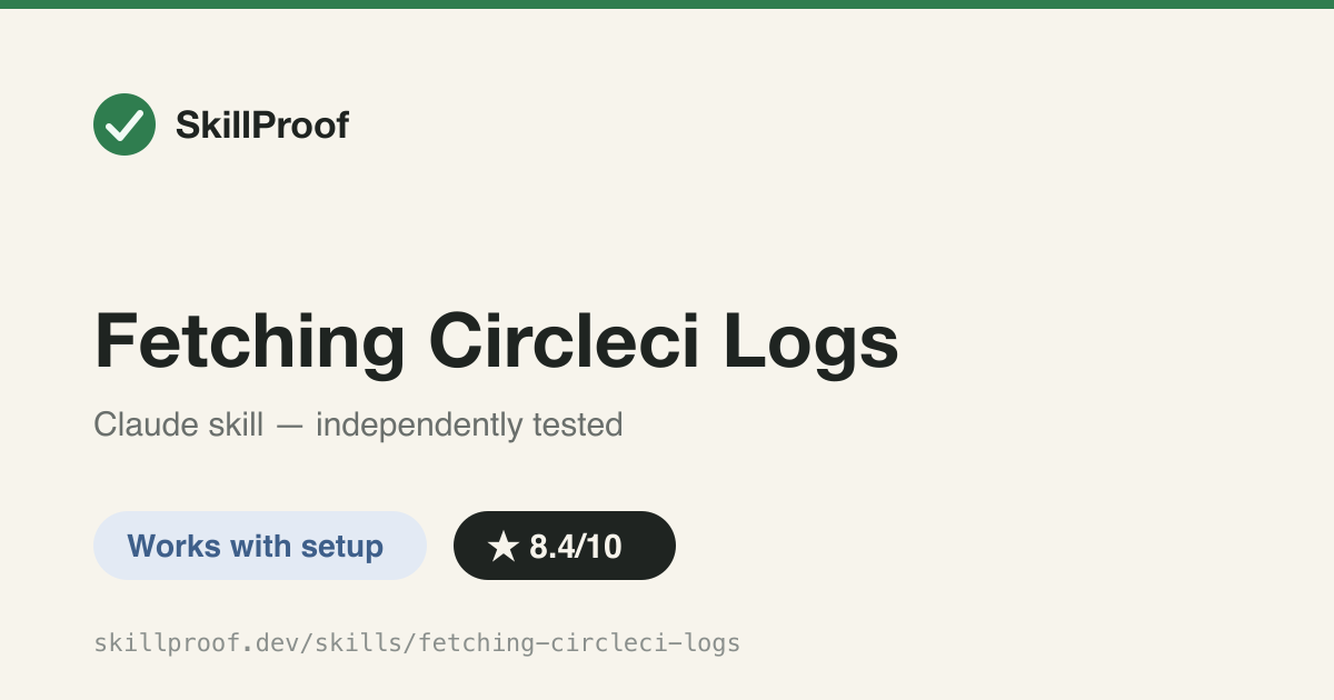 Fetching Circleci Logs — Pulls step-level CircleCI job logs via the v1.1 API and prints only the failed steps