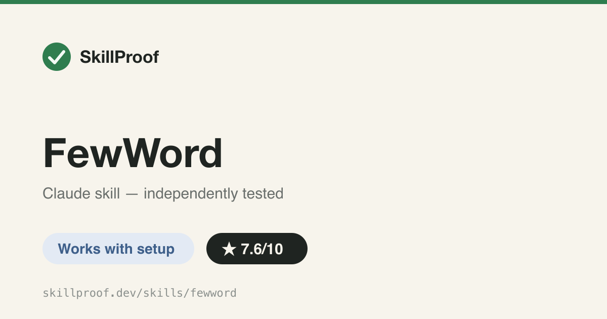 FewWord — Auto-offloads big command output to files, returns a compact pointer