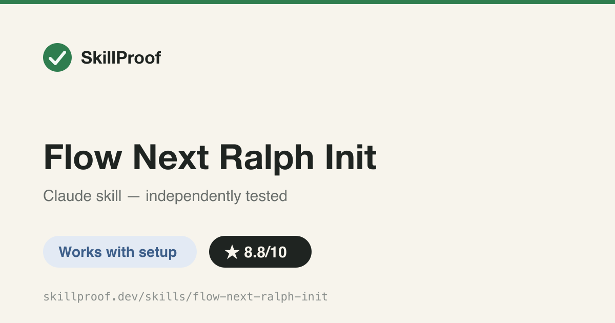 Flow Next Ralph Init — Scaffolds a repo-local autonomous coding-agent loop for the flow-next Ralph harness.