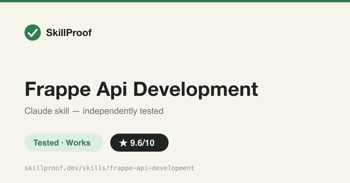 Frappe Api Development — Builds Frappe REST/RPC endpoints with auth, validation, and permission checks.