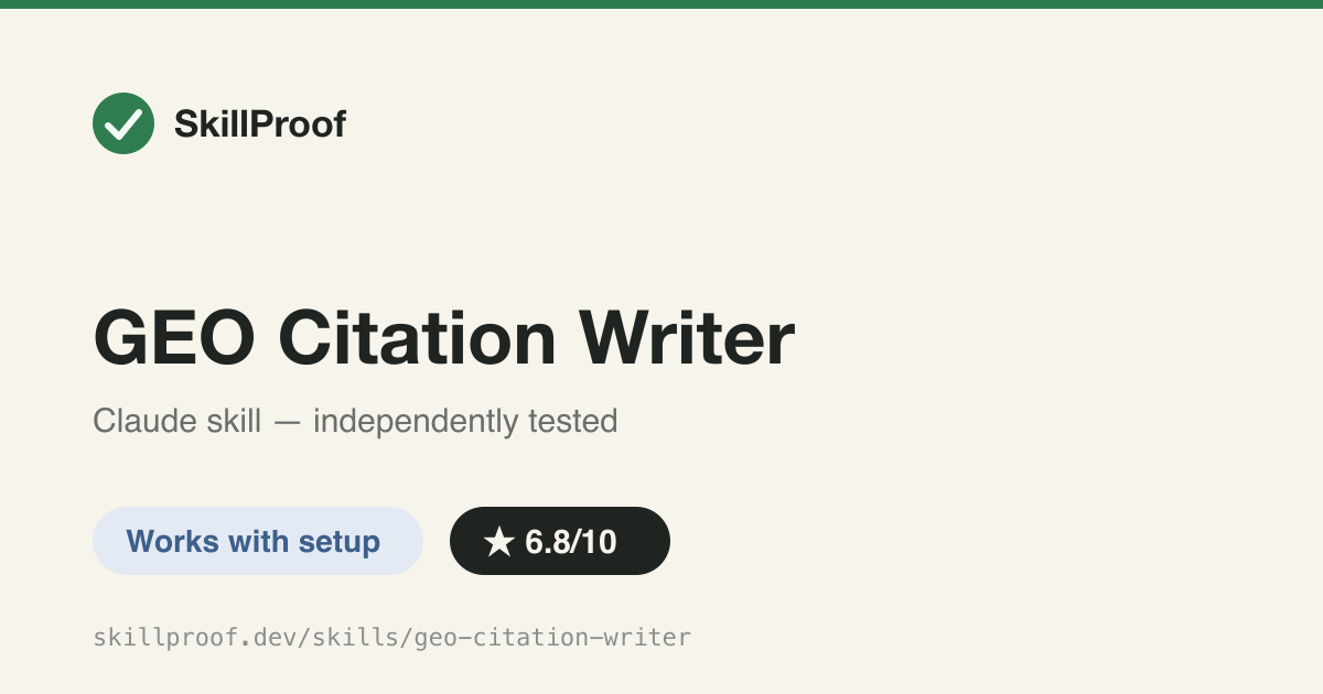 GEO Citation Writer — Templates for AI-citable FAQ, definition, comparison and how-to articles