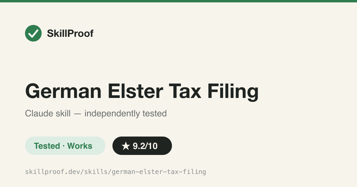 German Elster Tax Filing — Interview-driven German ELSTER tax intake that ends in an exact form/line-number mapping.