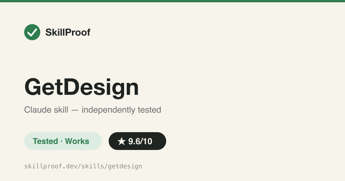 GetDesign — Turns any live URL into a grounded 9-section design.md — every hex and font must trace to fetched CSS.