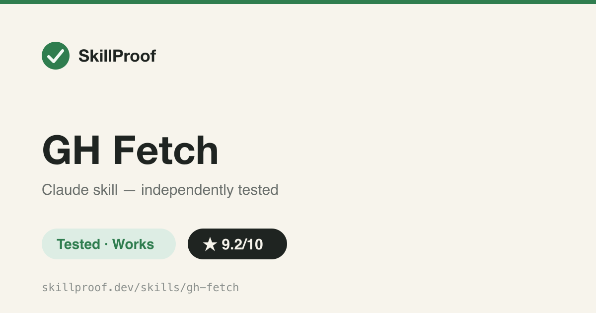 GH Fetch — Use the gh CLI instead of web-fetching GitHub issue/PR/repo/discussion links.