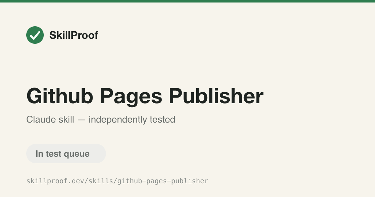 Github Pages Publisher — Publishes prepared static page artifacts to GitHub Pages under a dated directory layout.