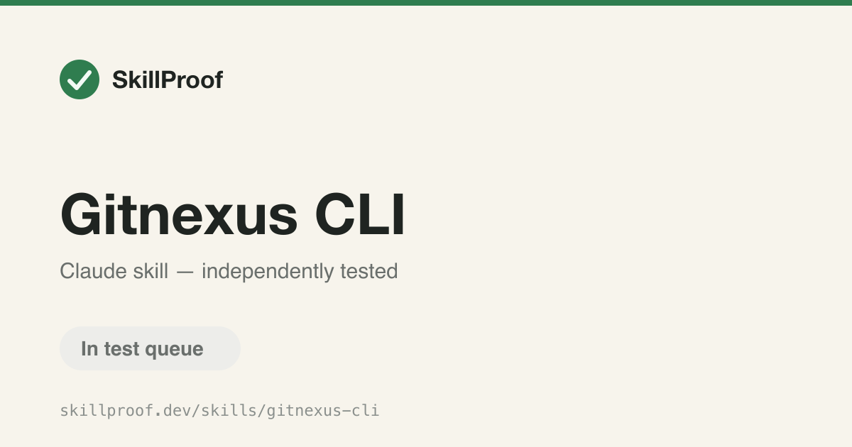 Gitnexus CLI — Runs GitNexus CLI commands to index, analyze, and generate a wiki for a repository.