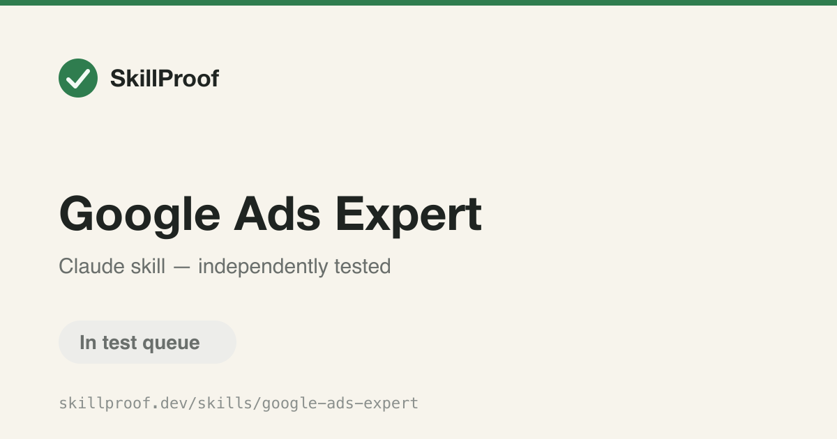 Google Ads Expert — Builds and optimizes Google Ads campaigns using 80/20 principles for ROI.