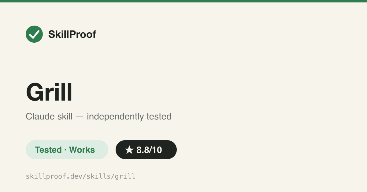 Grill — Adversarial one-question-at-a-time interrogation of a plan, grounded in the actual codebase.