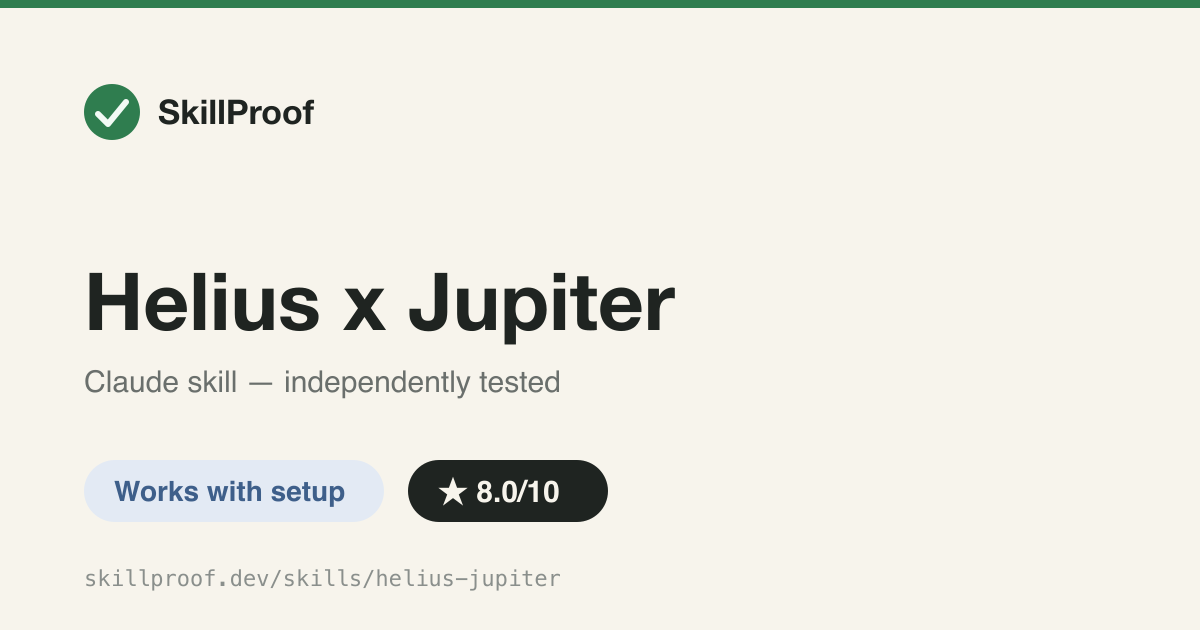 Helius x Jupiter — Generate current Solana DeFi code: Jupiter swaps/lend/DCA + Helius Sender