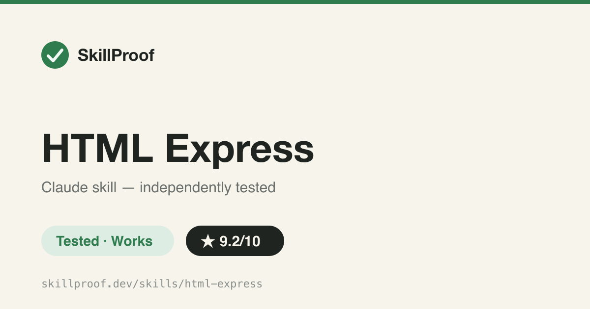 HTML Express — Turns dense notes into one self-contained HTML report with a real component library.