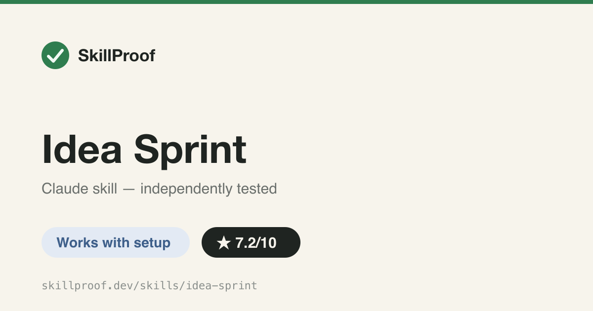 Idea Sprint — Structured crypto idea validation (interview, necessity gate, 3 scored candidates, go/no-go) - if you pull in its submodule.
