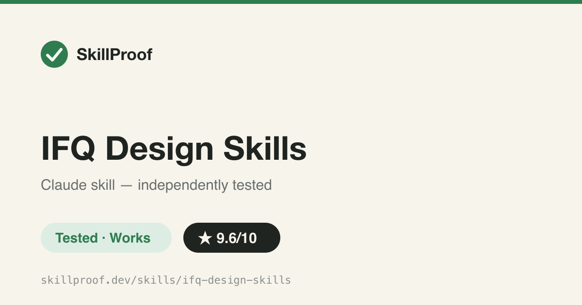 IFQ Design Skills — Forks verified HTML templates for decks, dashboards and landing pages with a real lint gate