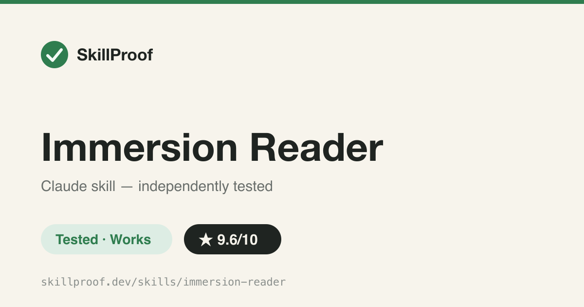 Immersion Reader — Turn an article, YouTube, or podcast into a local interactive English lesson
