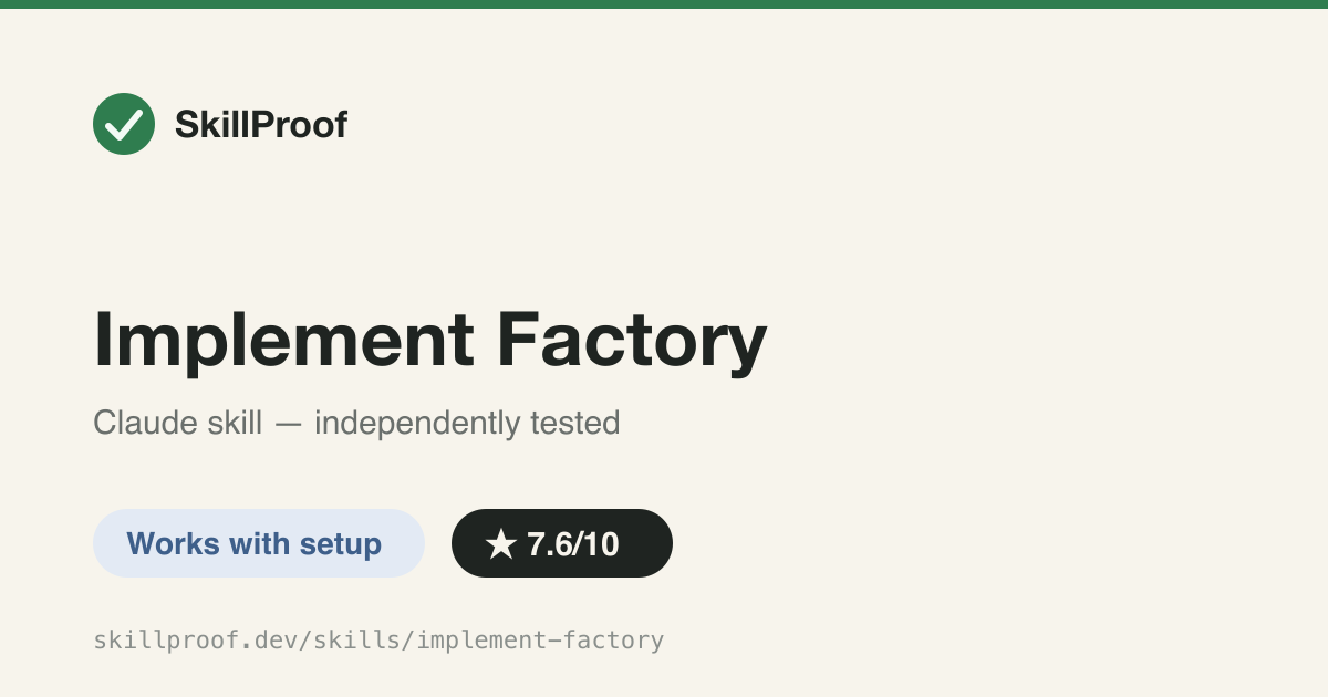 Implement Factory — Orchestrator spawning isolated code and eval subagents to build spec manifests via TDD