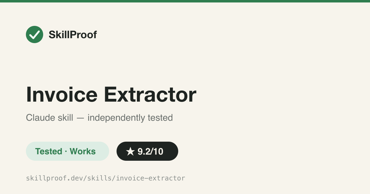 Invoice Extractor — Extracts invoice/receipt data into JSON and validates the arithmetic; flags mismatches.