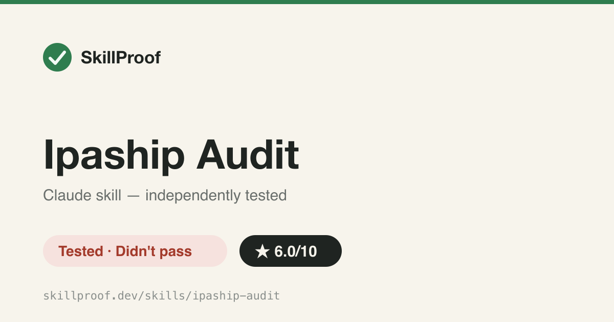 Ipaship Audit — Sends your .ipa/.apk to ipaship.com's hosted AI to flag App Store/Play policy violations.