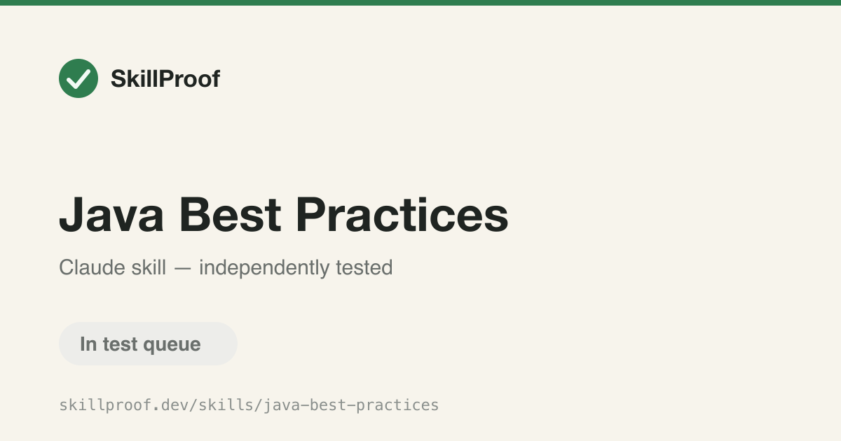 Java Best Practices — Apply modern Java 17+ patterns for error handling and idiomatic code style.