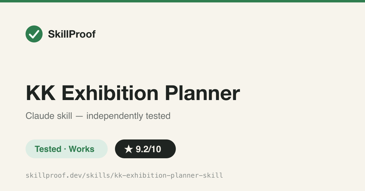 KK Exhibition Planner — Turns a messy client brief into an exhibition theme and a full show outline