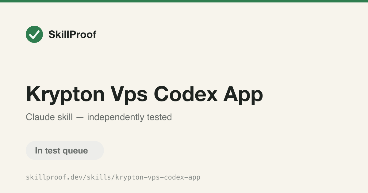 Krypton Vps Codex App — Set up and harden a Linux VPS as an SSH host for remote Codex or Claude Code work.