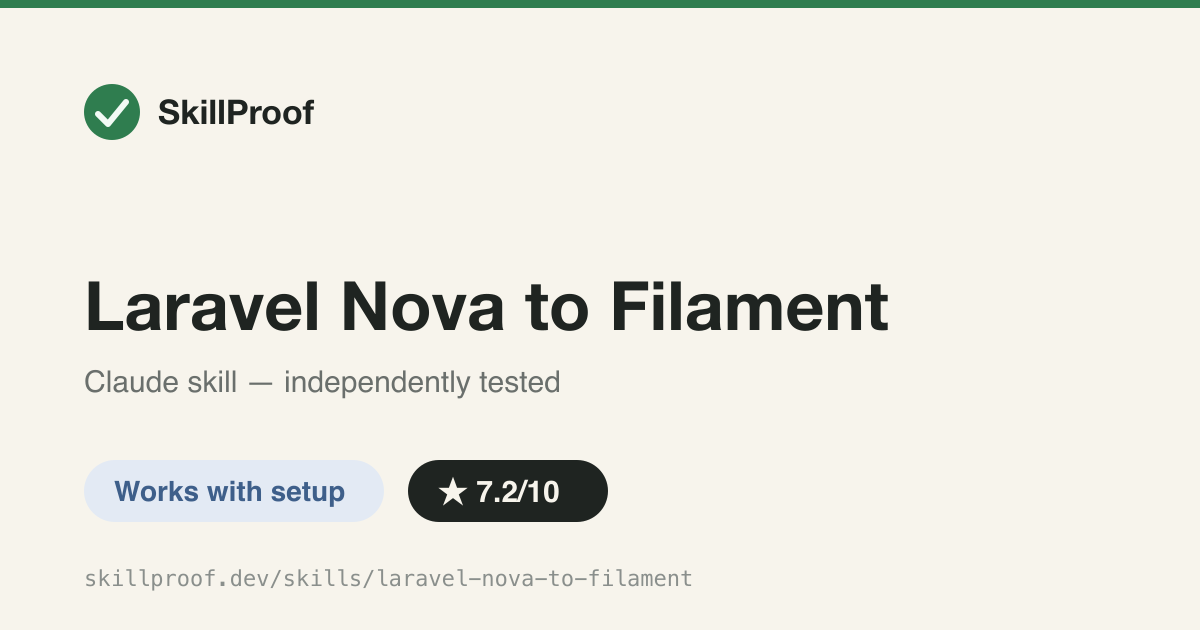 Laravel Nova to Filament — Phased Nova-to-Filament v5 migration playbook with a 25-row field mapping table