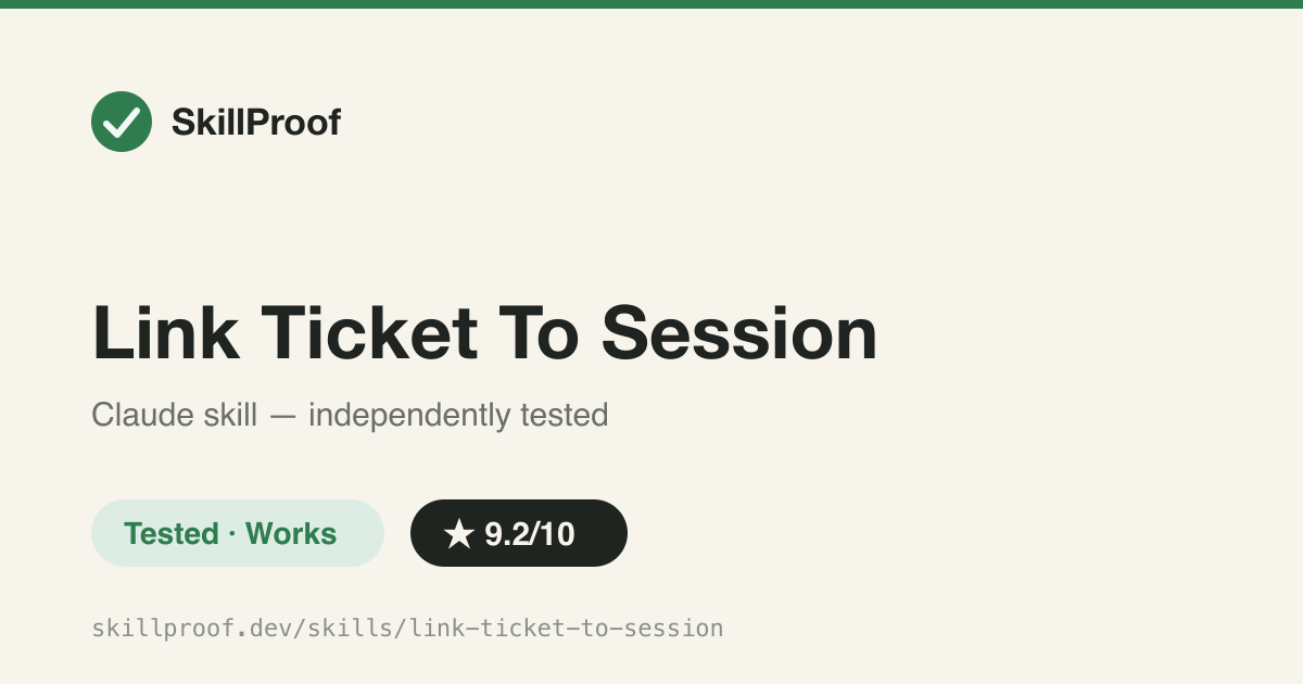 Link Ticket To Session — Link a Claude Code session to a Linear/Jira/GitHub ticket or PR in the karma dashboard