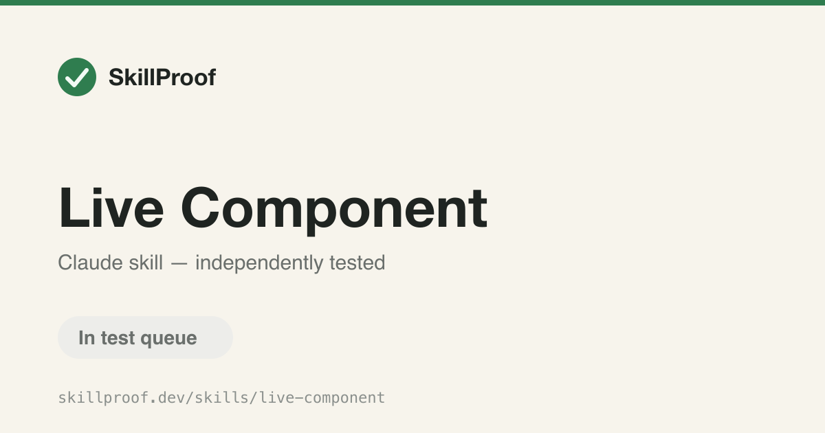 Live Component — Builds reactive server-rendered UI with Symfony UX LiveComponent, no JavaScript required.