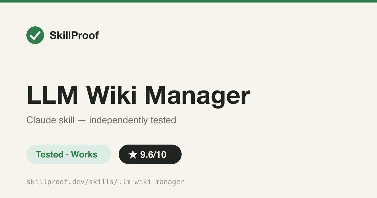 LLM Wiki Manager — Bootstraps a compounding markdown wiki: ingest, cross-link, log, flag disputes.